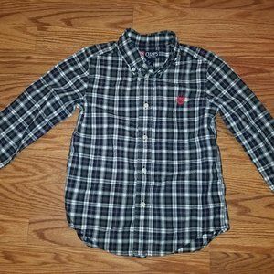 Chaps kids plaid button down shirt